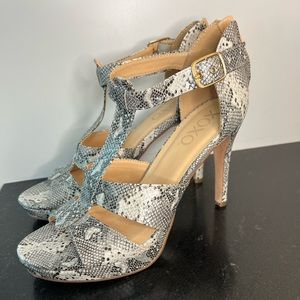 XOXO Snake Print Heels Womens Size 8